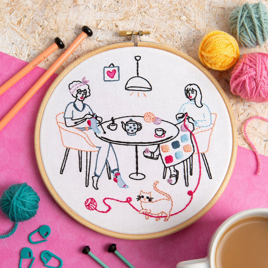 'Tangled' Knitting and Crochet Embroidery Kit for Beginners