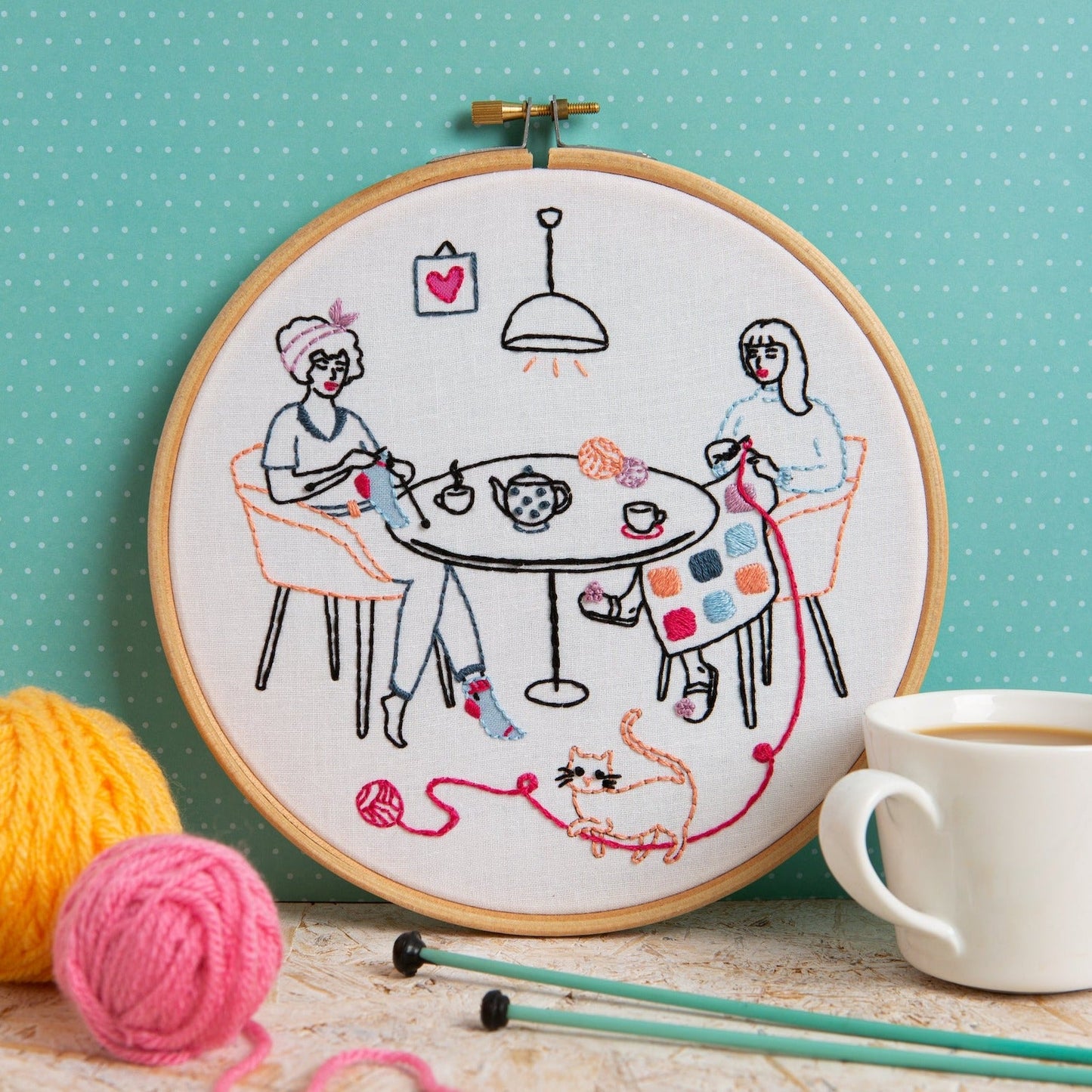 'Tangled' Knitting and Crochet Embroidery Kit for Beginners