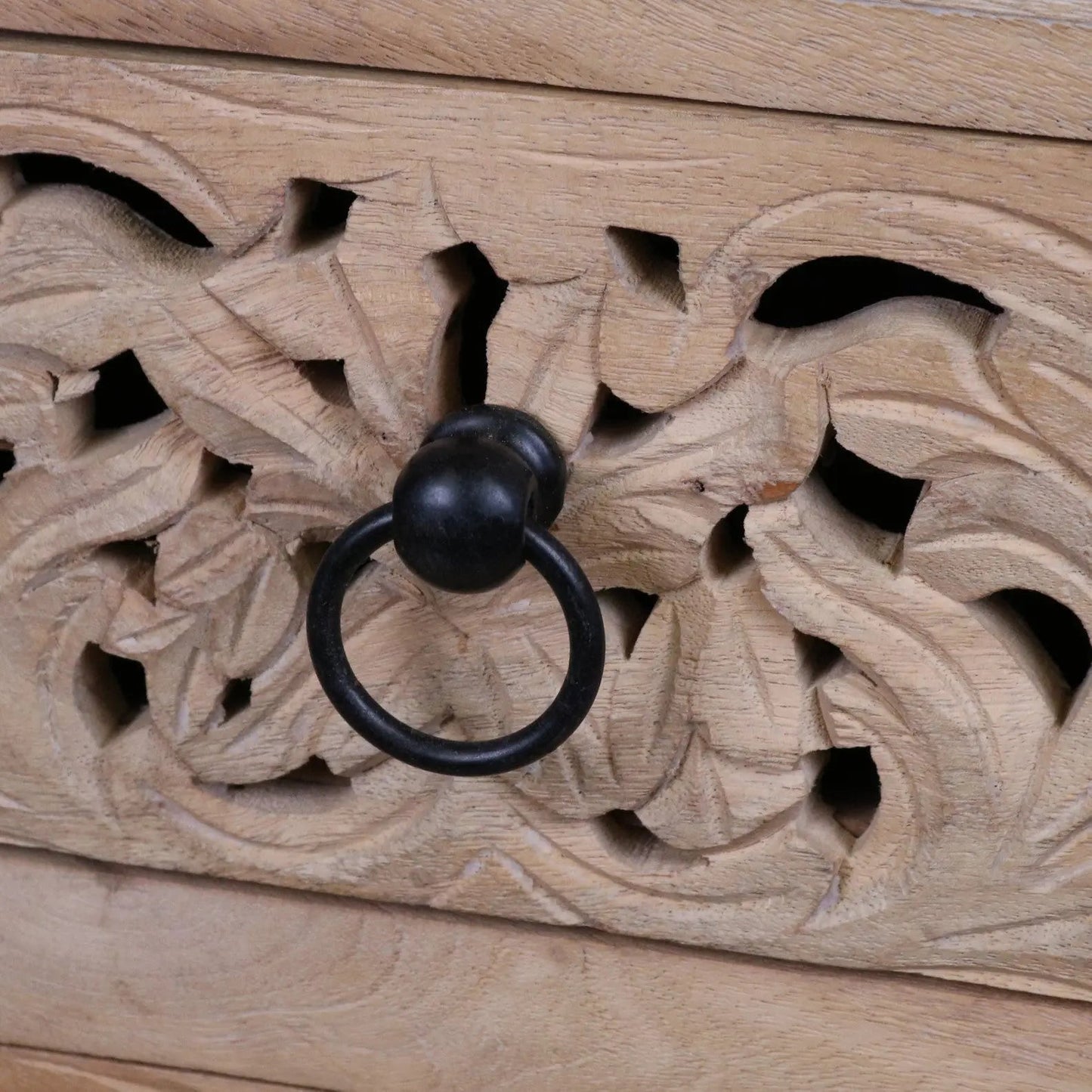 Tanura Mango Wood Bedside Cabinet 2 Drawers