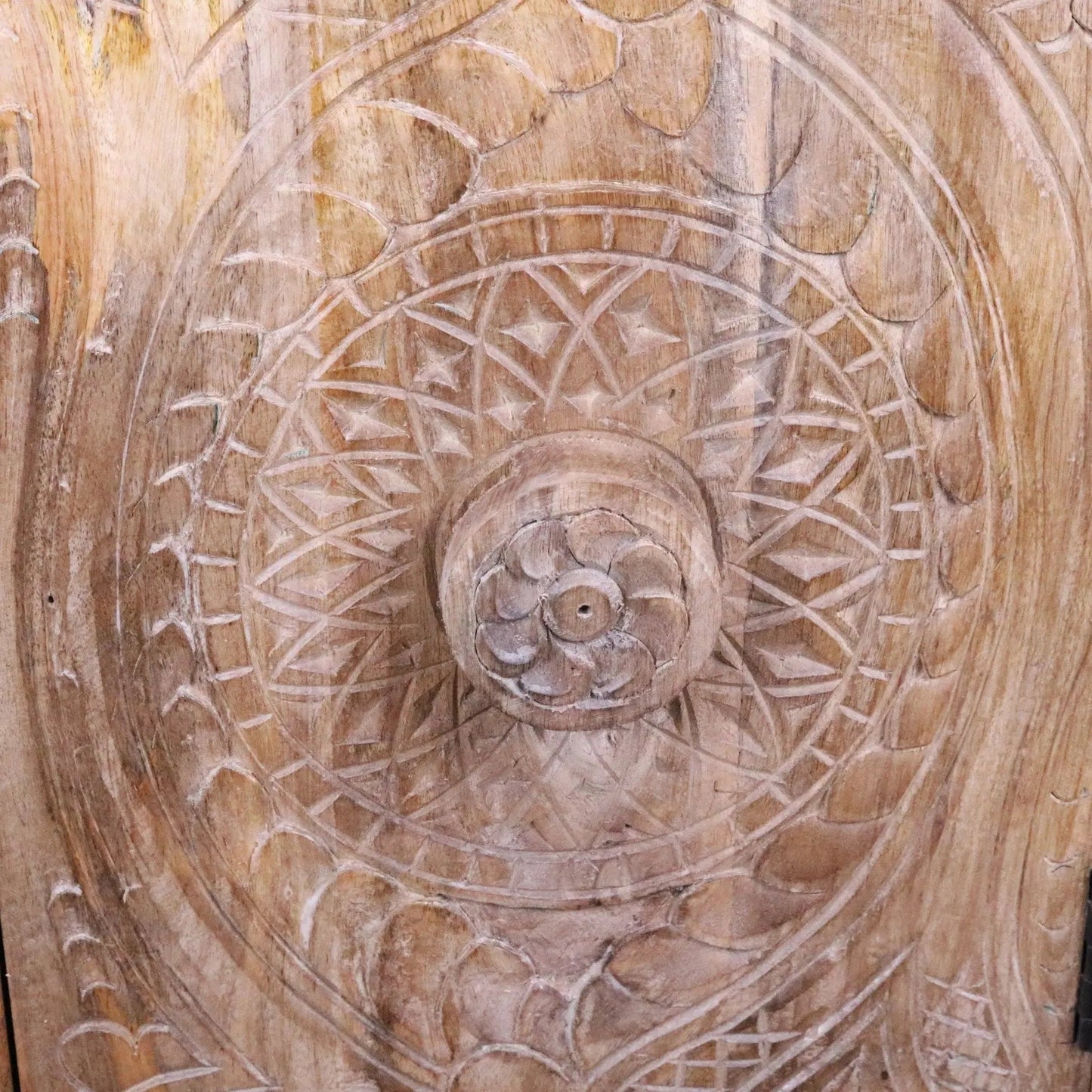 Tarinda Carved Wooden Storage Cabinet