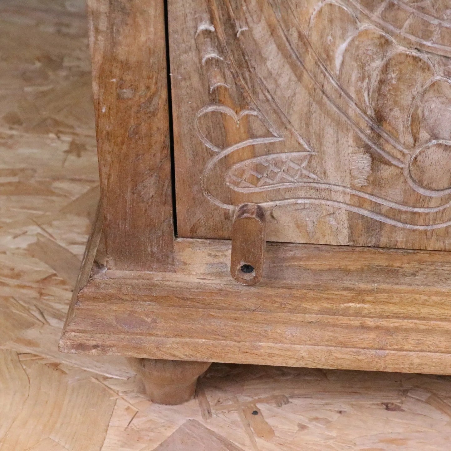 Tarinda Carved Wooden Storage Cabinet