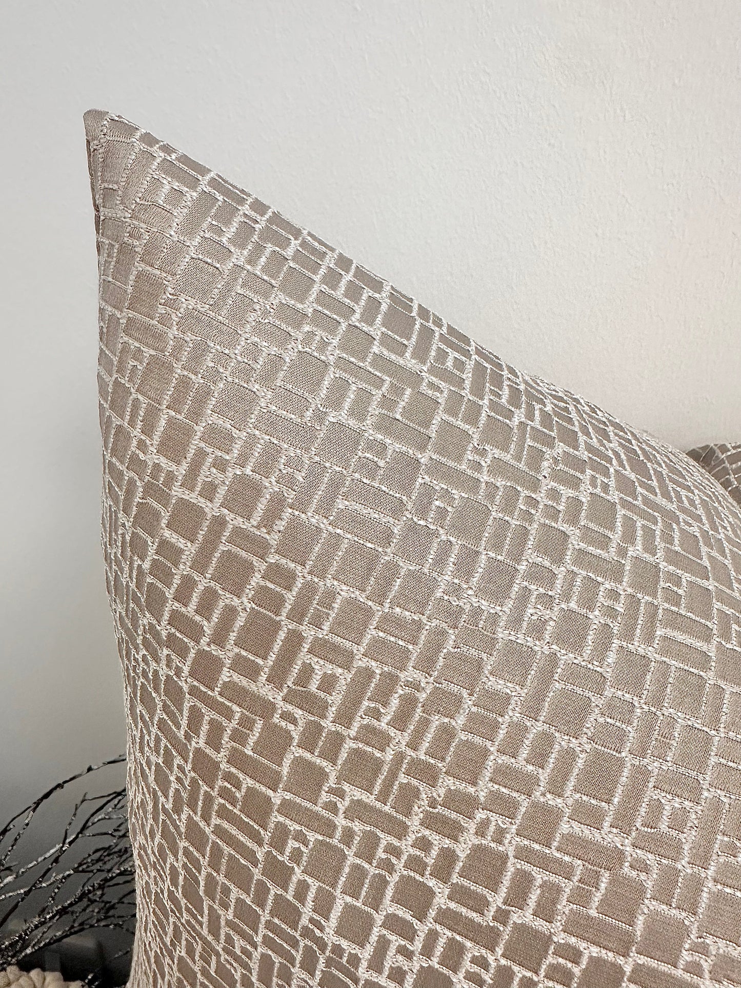 The Couture Cushion - The Taupe Zegna - Style No. 108