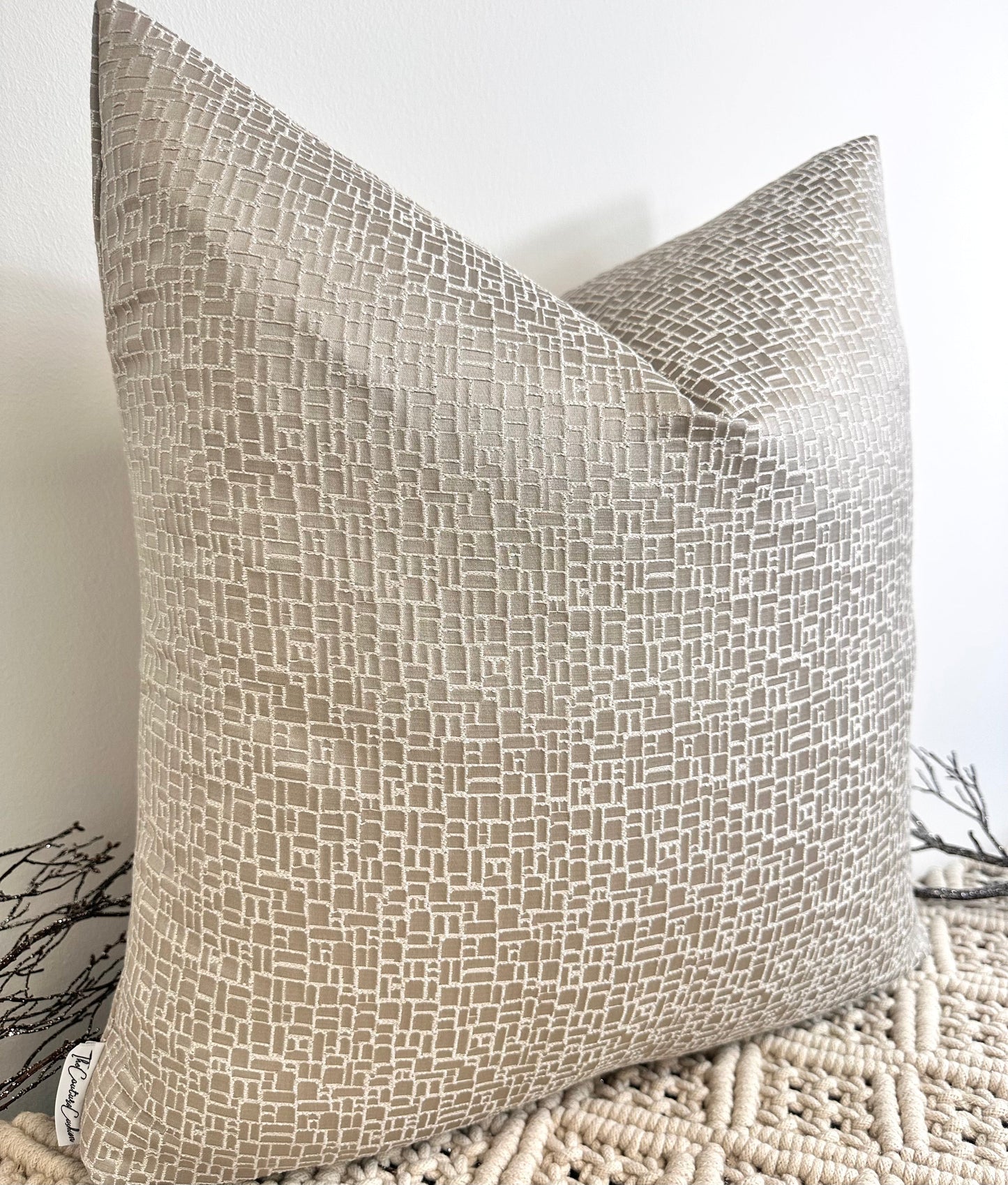 The Couture Cushion - The Taupe Zegna - Style No. 108