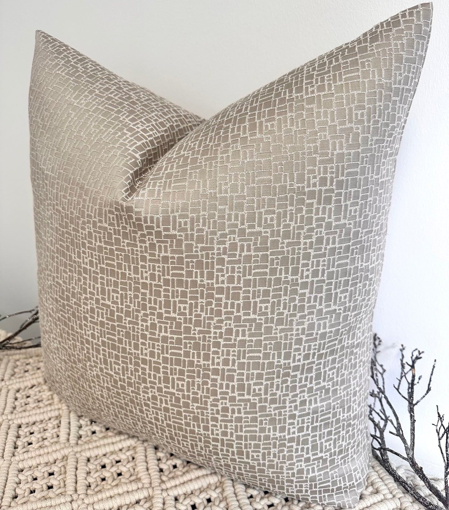 The Couture Cushion - The Taupe Zegna - Style No. 108