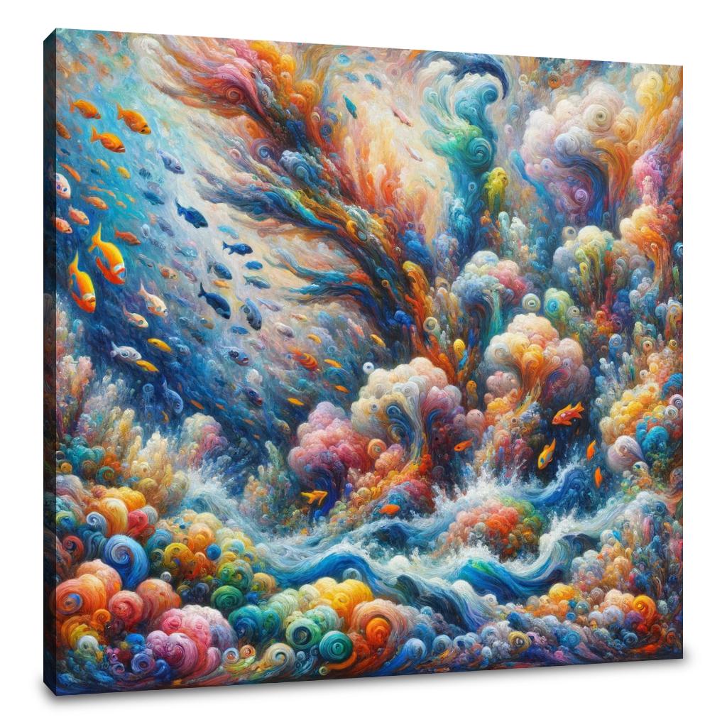 Coral Harmony Canvas