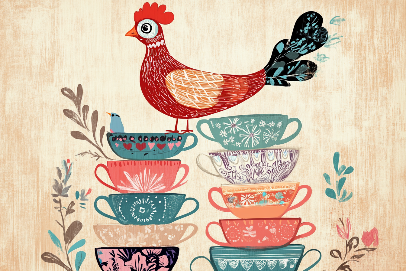 Teacup Hen Canvas