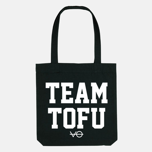 Team Tofu Woven Tote Bag, Vegan Gift