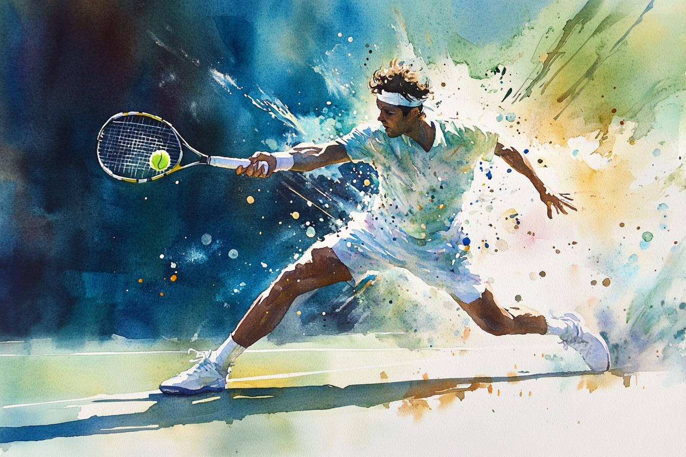 Tennis Serve Momentum Canvas