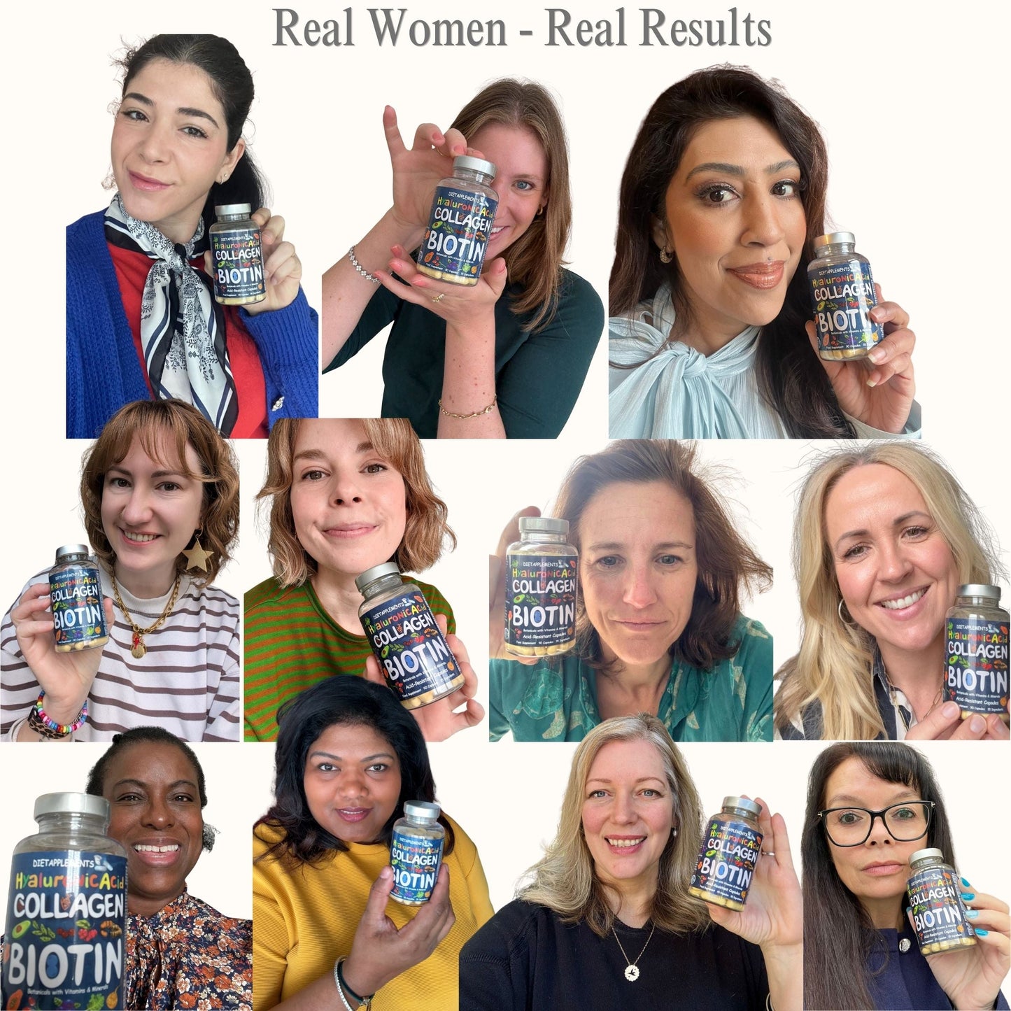 Marine Collagen, Hyaluronic Acid, Biotin, Vitamins, Minerals & Superfood - 35 Ingredients