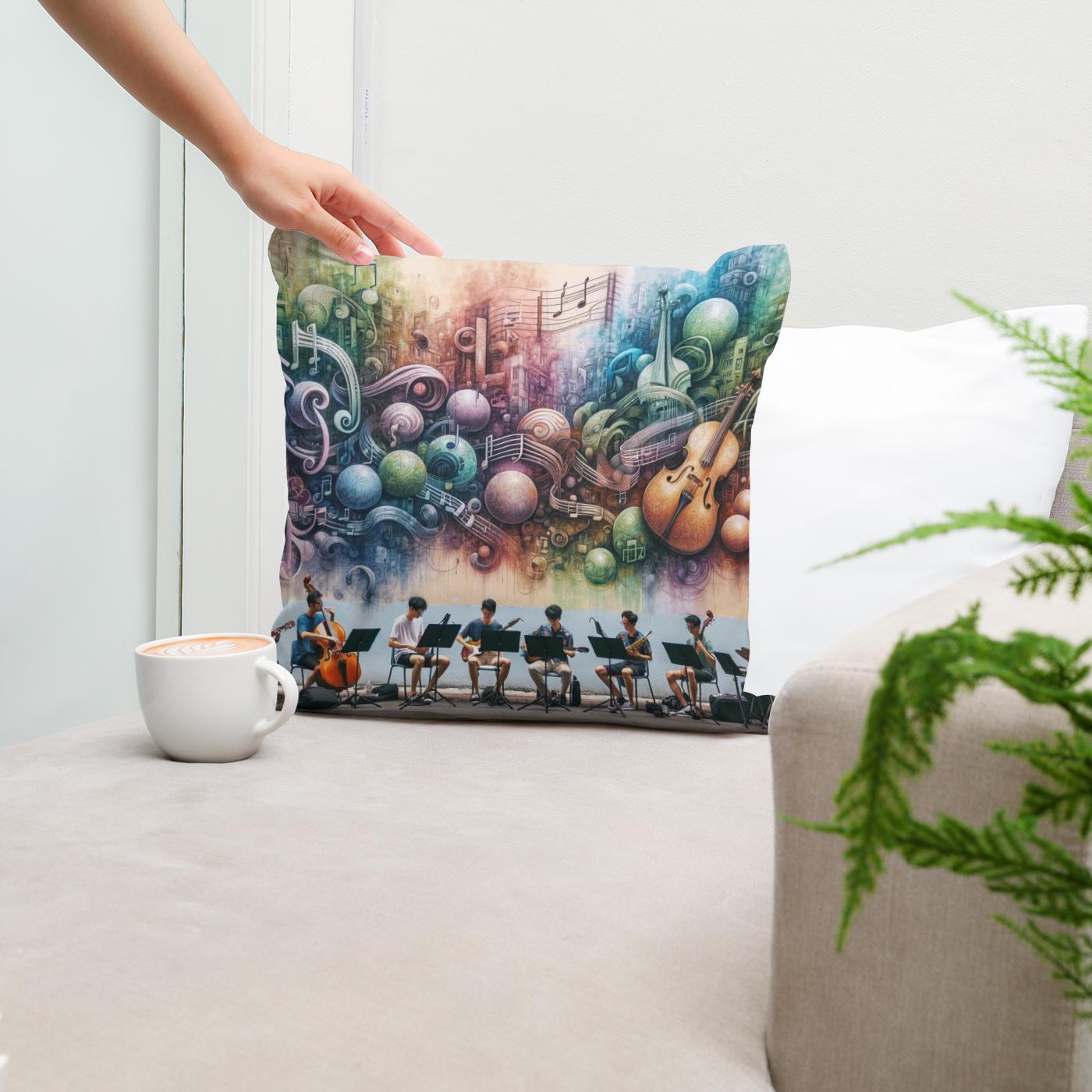 Symphony of the Streets Cotton Cushion
