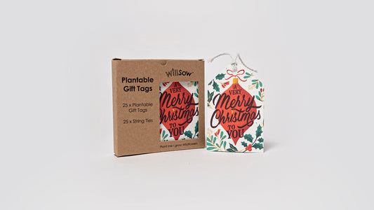 The Foalyard Willsow British Made Plantable Christmas Gift Tags Box