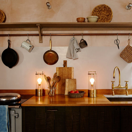 The Muse 1.0 Portable Lamp in Solid Brass - Set of 2