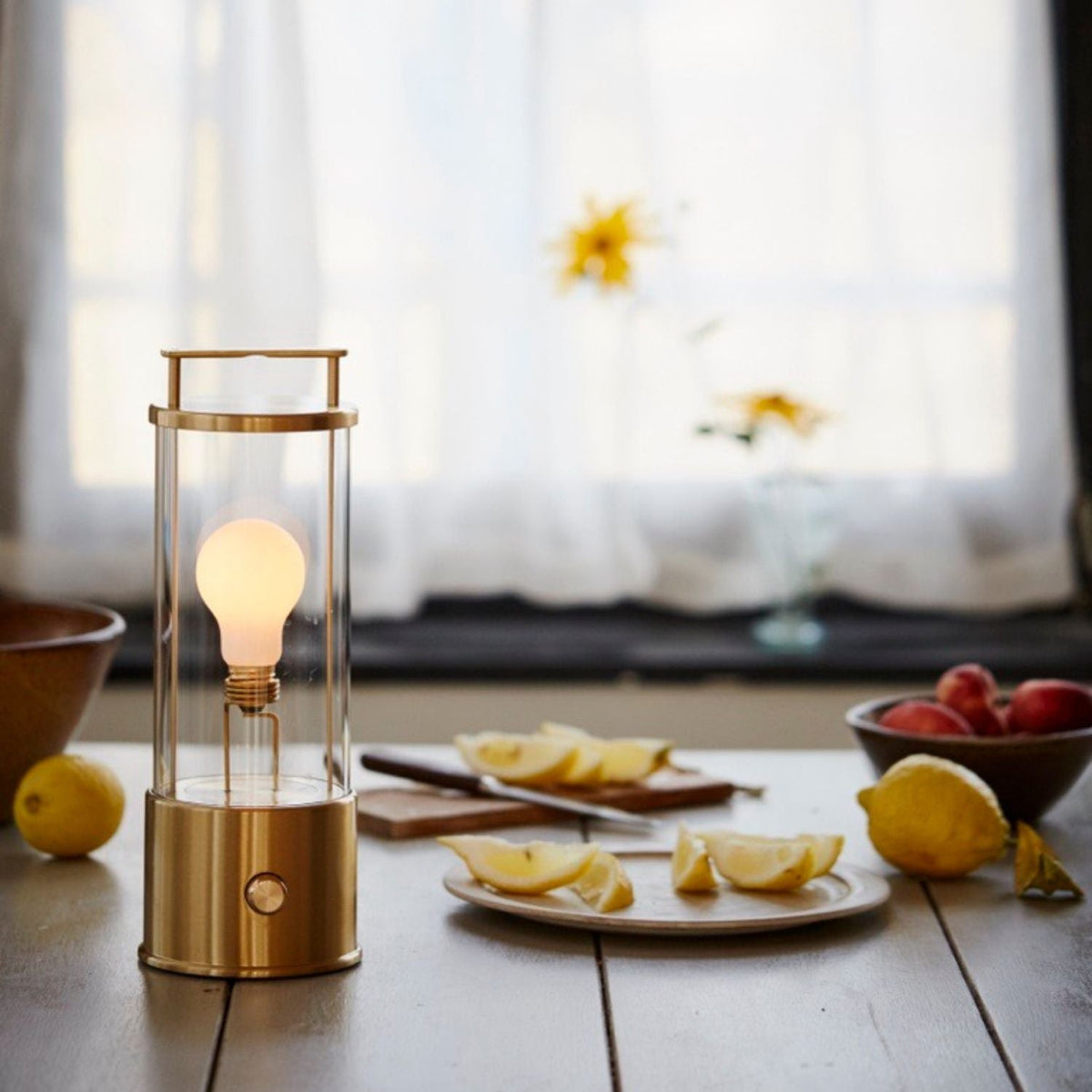 The Muse 1.0 Portable Lamp in Solid Brass - Set of 2