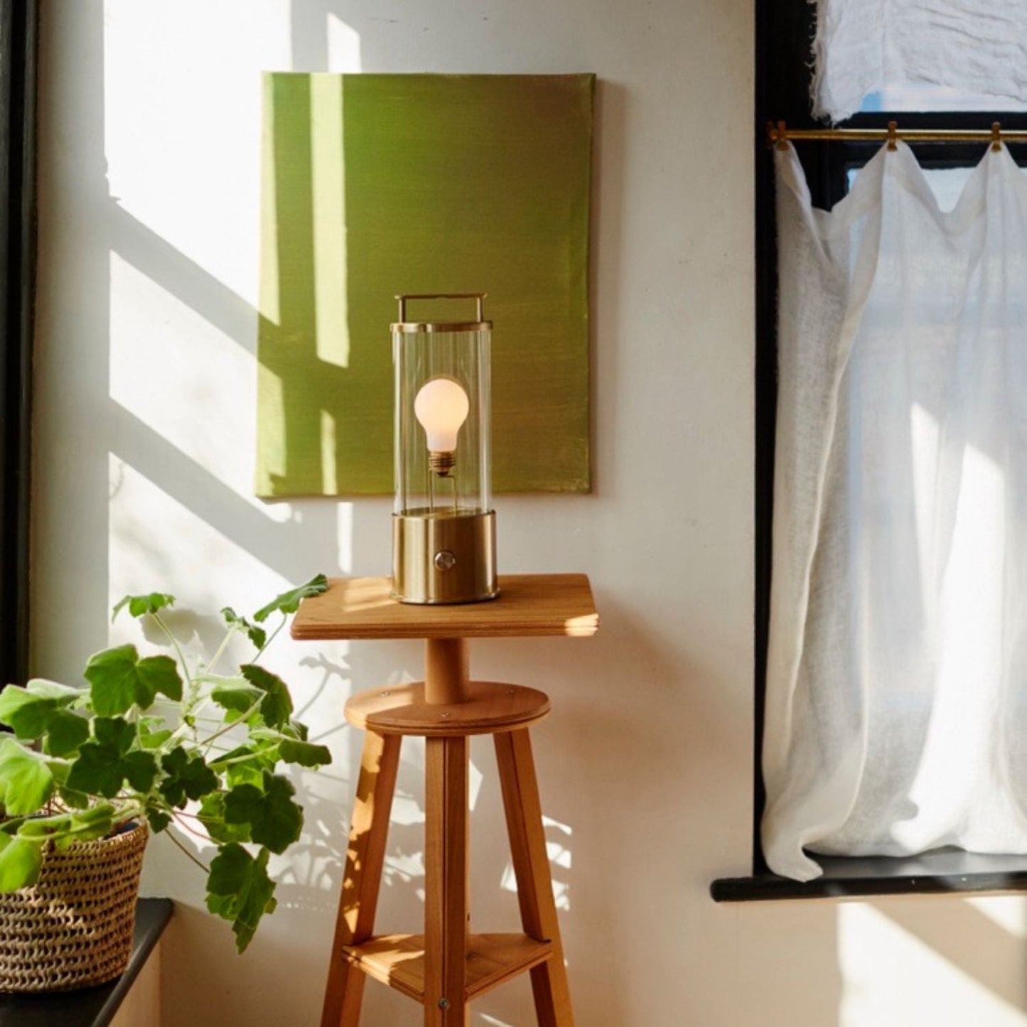 The Muse 1.0 Portable Lamp in Solid Brass Bundle