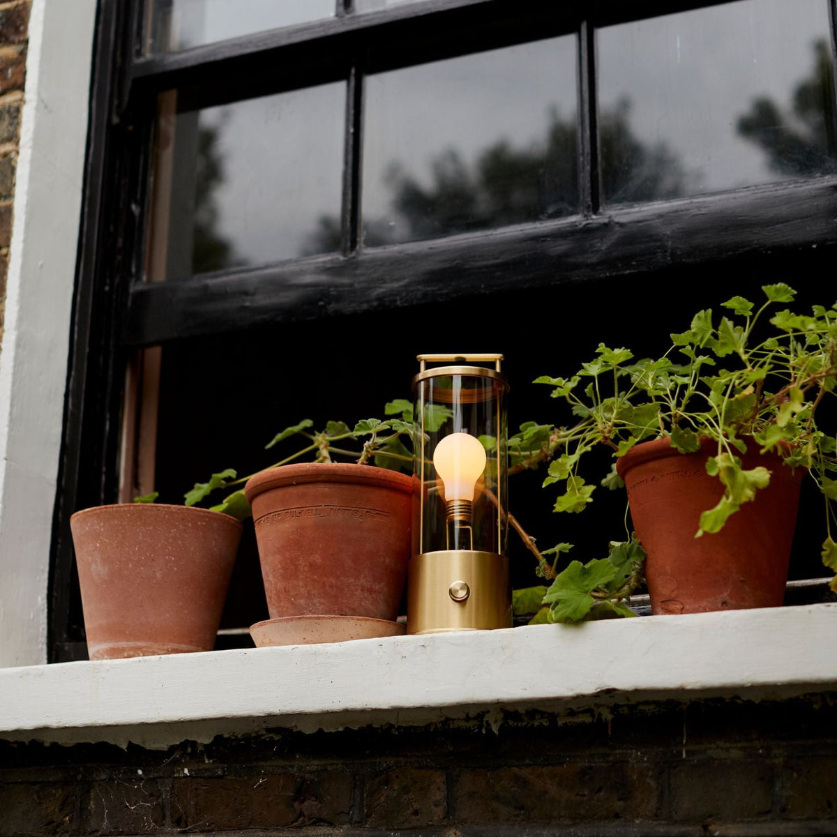 The Muse 1.0 Portable Lamp in Solid Brass Bundle