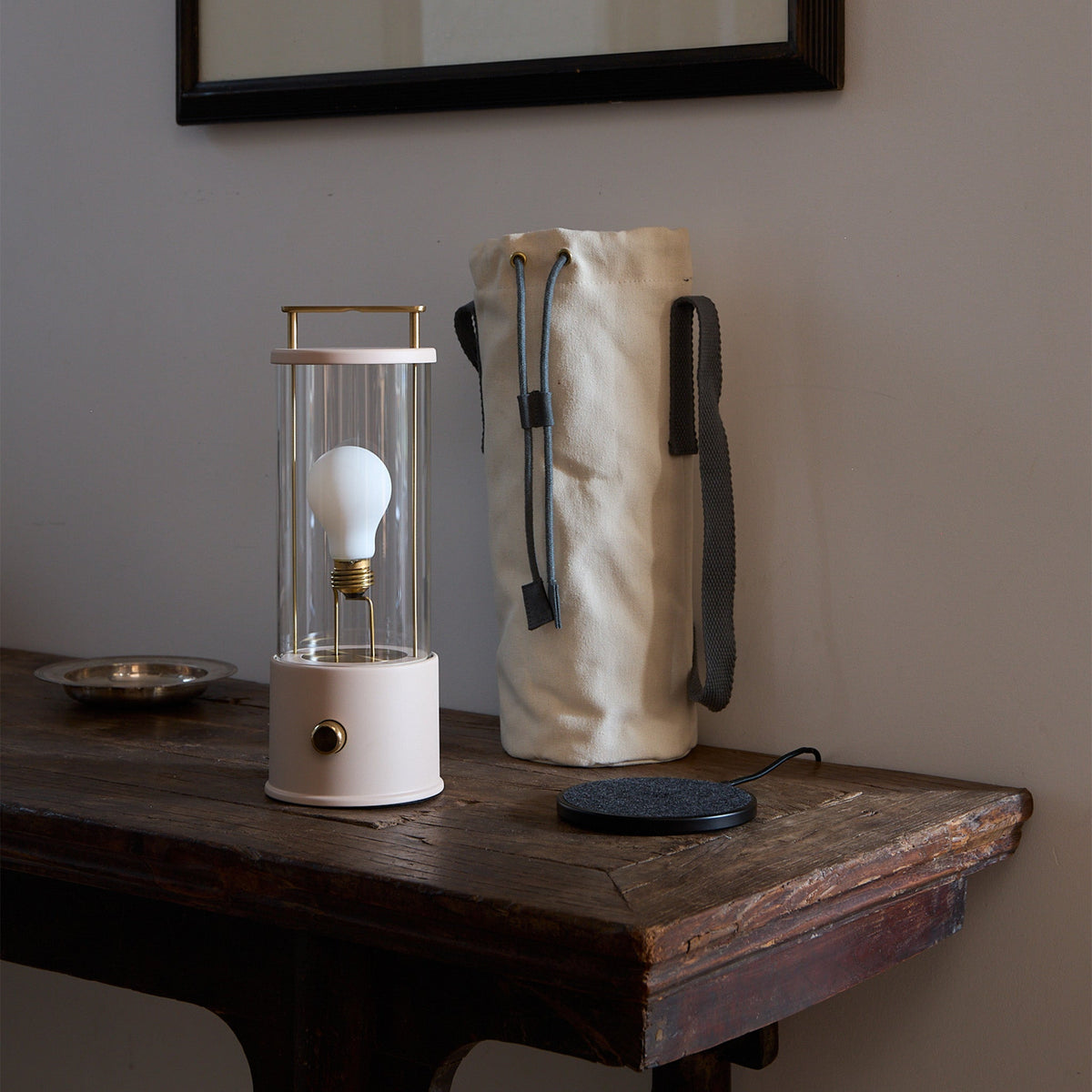 The Muse 1.0 Portable Lamp in Setting Plaster Pink Bundle