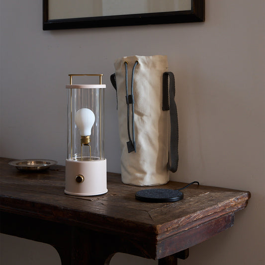 The Muse 1.0 Portable Lamp in Setting Plaster Pink Bundle