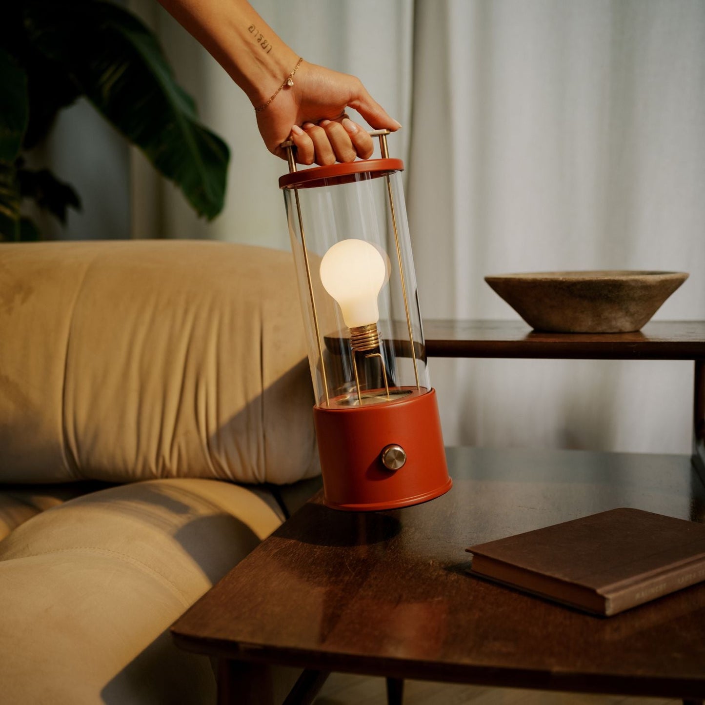 The Muse 1.0 Portable Lamp in Pomona Red - Set of 2
