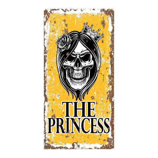 The Princess Metal Skull Wall Sign