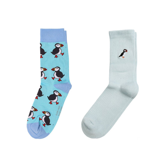 The Blue Puffin 2 Pack Bamboo Sock Set