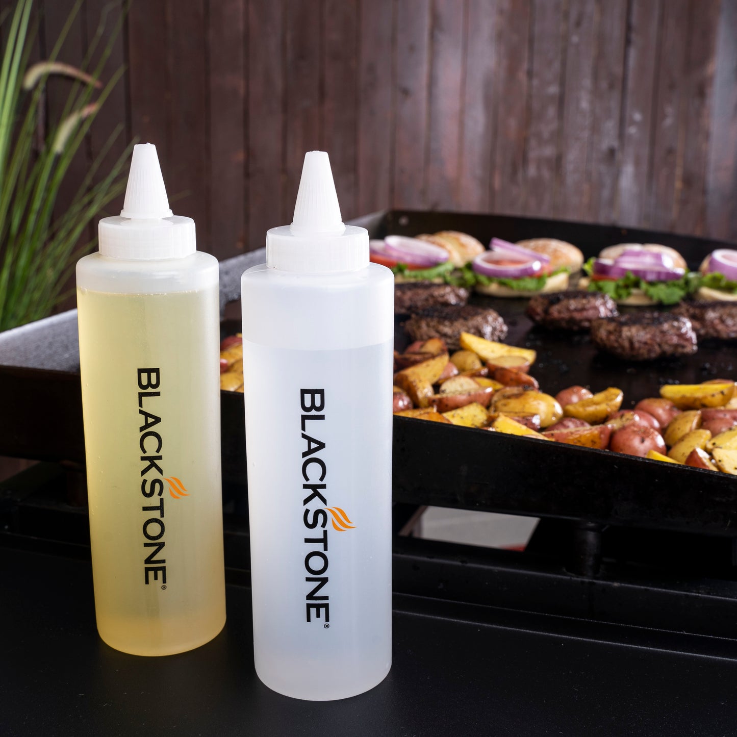 TheFoalyard Blackstone 5 Piece Professional Griddle Toolkit - squezze bottles