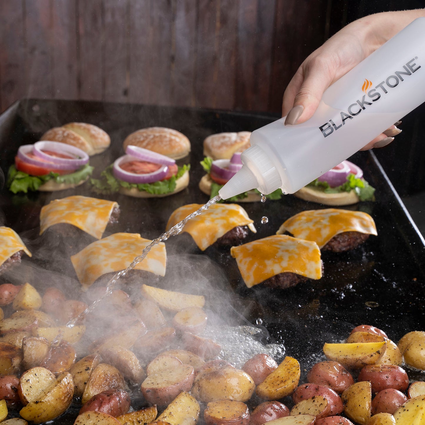 TheFoalyard Blackstone 5 Piece Professional Griddle Toolkit - water bottle