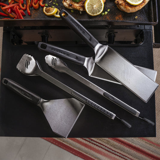 TheFoalyard Blackstone 6 Piece Deluxe Griddle Toolkit - outdoor cooking for breakfast lunch dinner