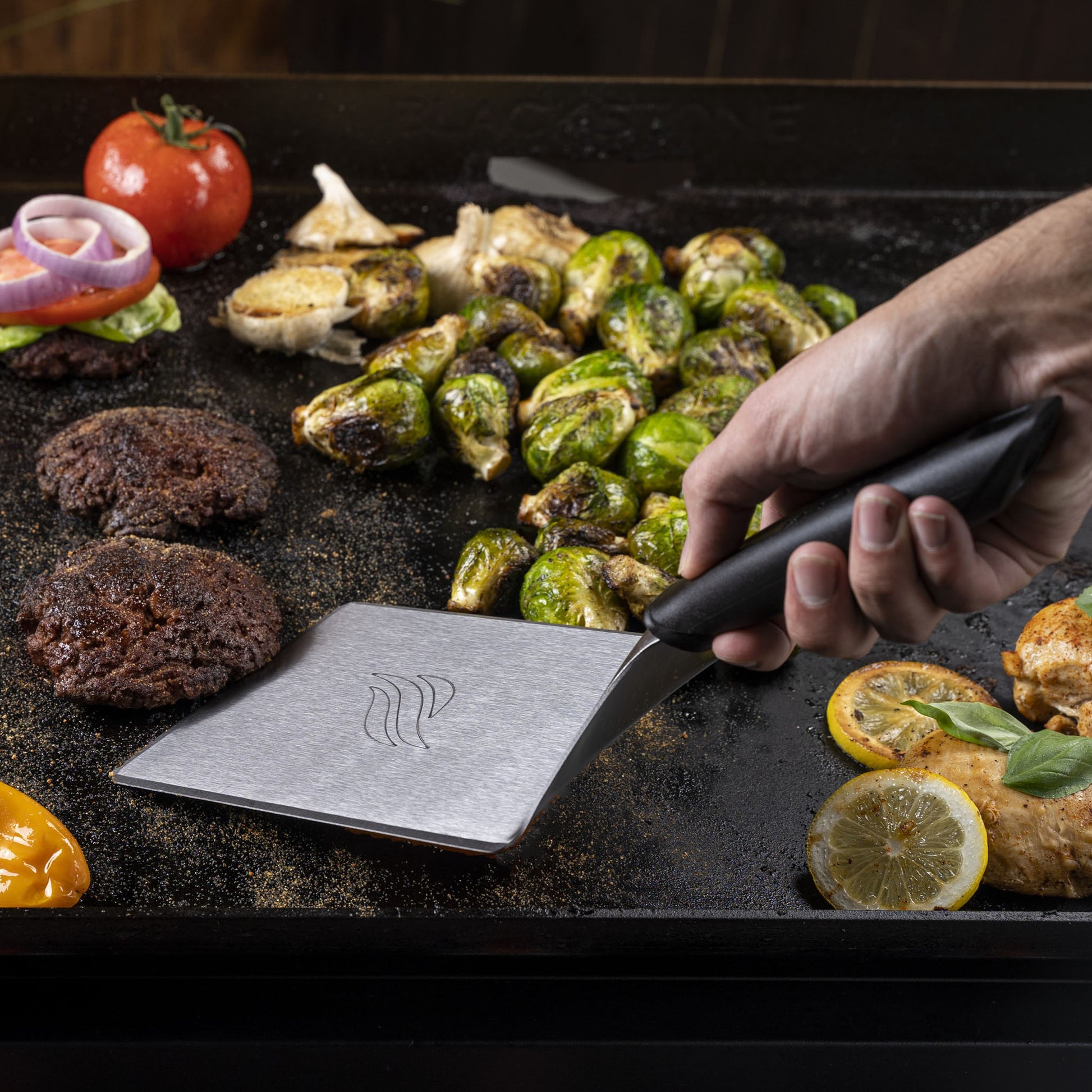 TheFoalyard Blackstone Hamburger Press and Sear Kit - hamburger spatula