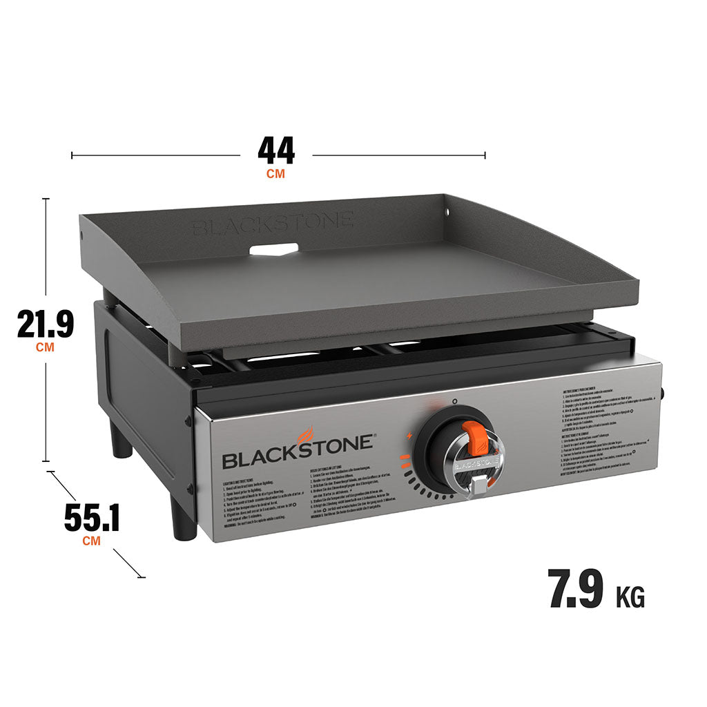 TheFoalyard Blackstone Original 17-inch Tabletop Griddle - dimensions