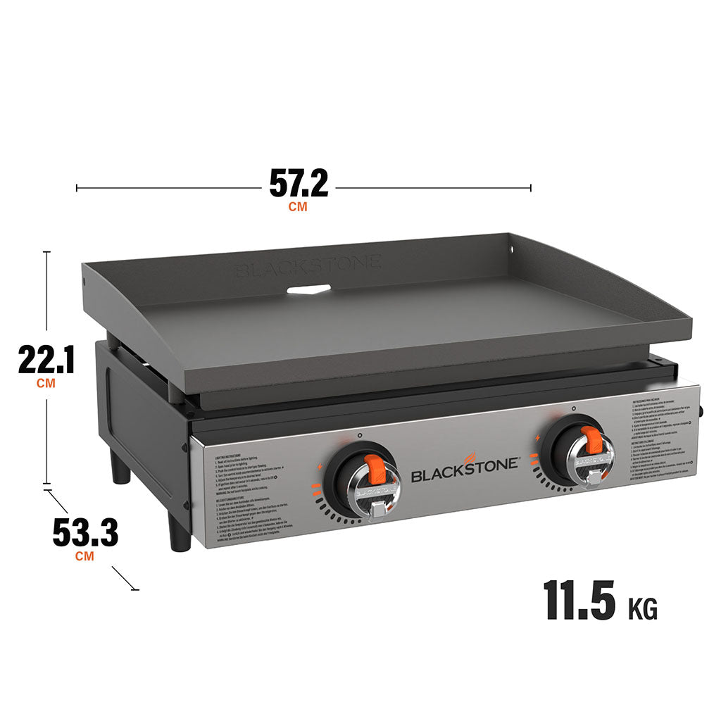 TheFoalyard Blackstone Original 22-inch Tabletop Griddle - dimensions