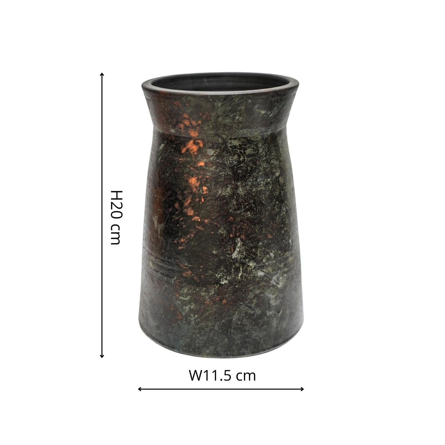 TheFoalyard Ivyline Kew Royal Botanic Gardens Handthrown Vase Old Bronze 20cm
