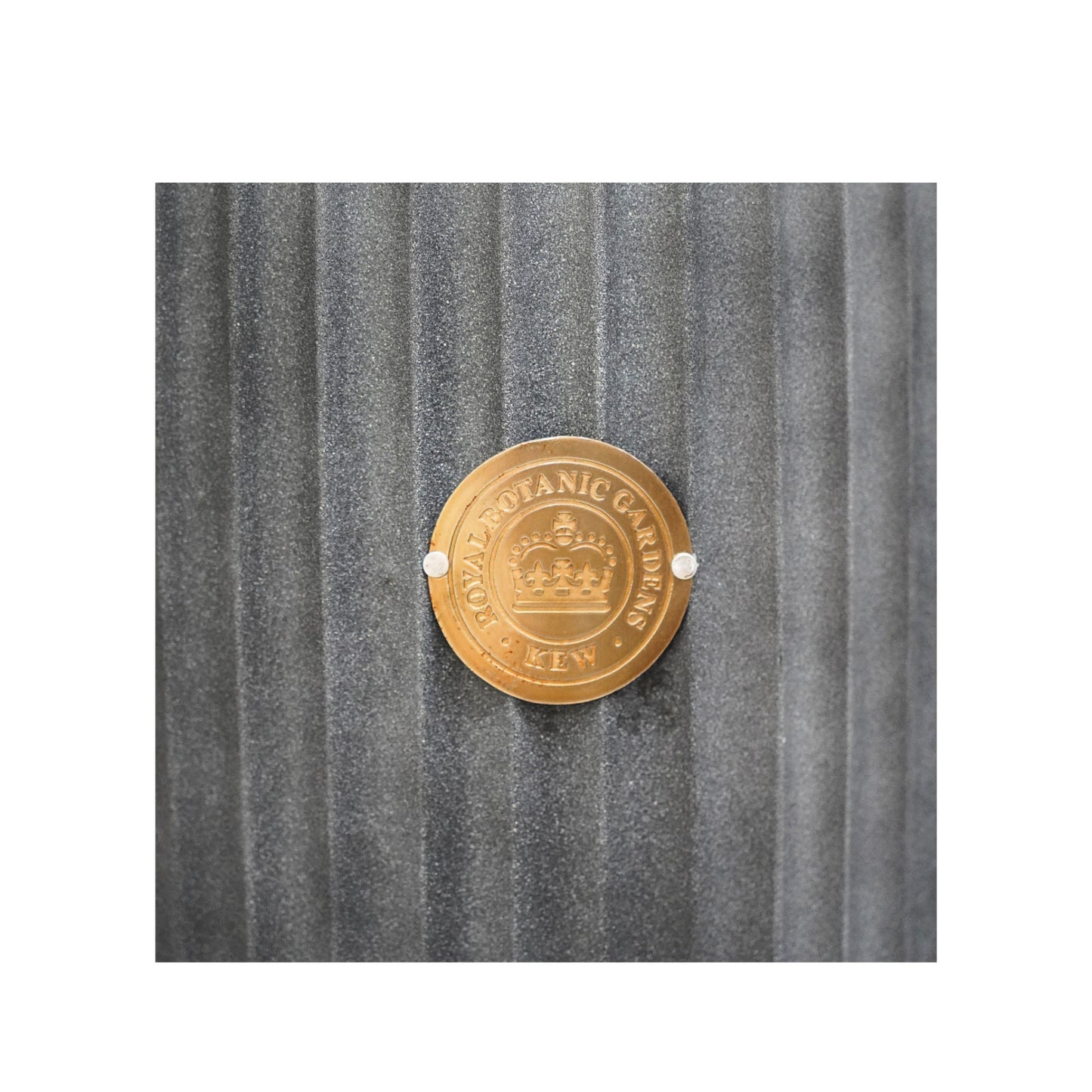TheFoalyard Ivyline Kew Royal Botanic Gardens Round Antique Lead Richmond Planter logo detail