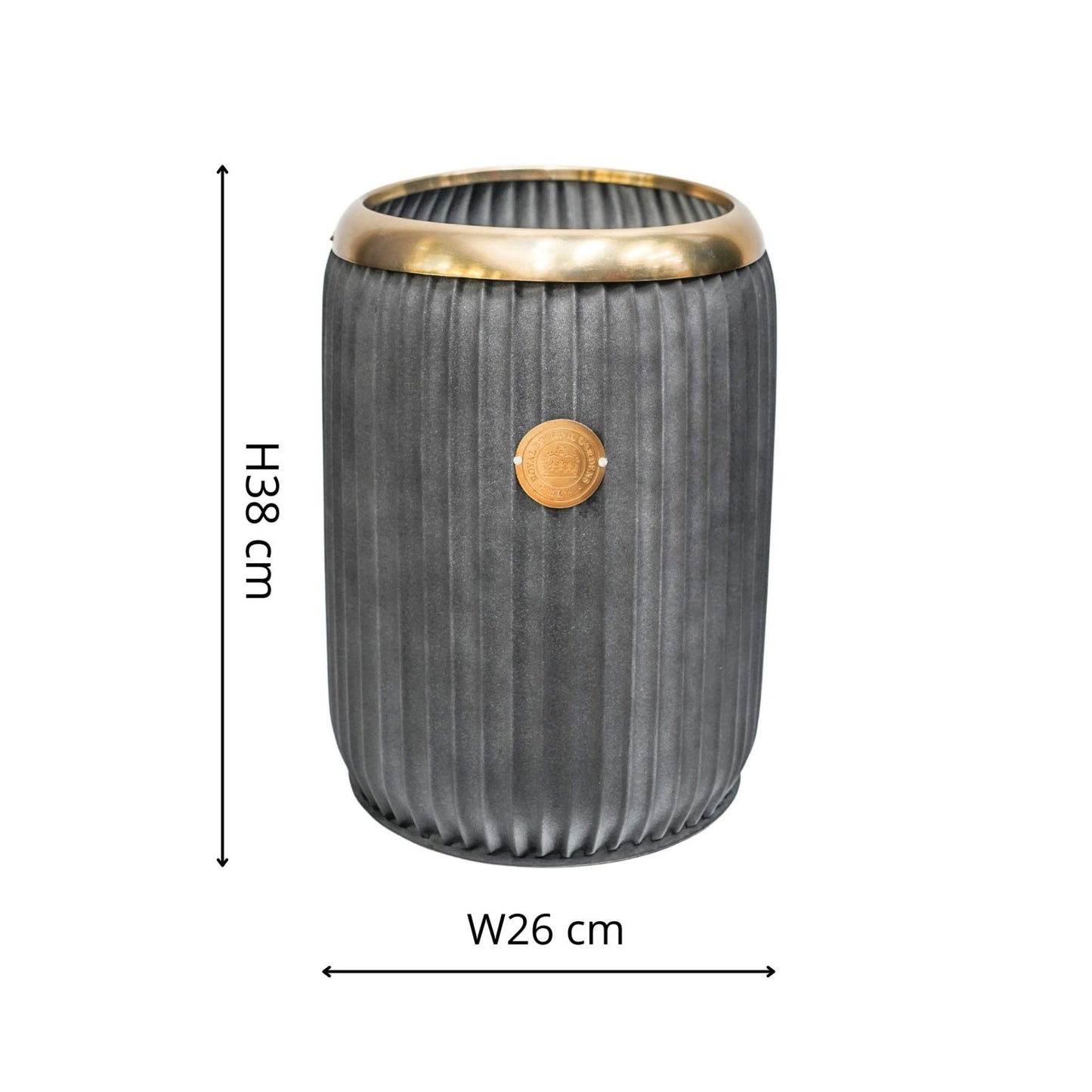 TheFoalyard Ivyline Kew Royal Botanic Gardens Round Antique Lead Richmond Planter simensions small