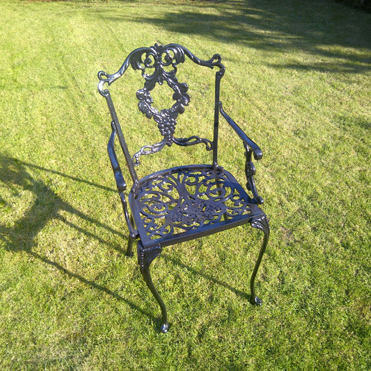 The Foalyard Jardine Leisure Aluminium Grape Carver Chair Black