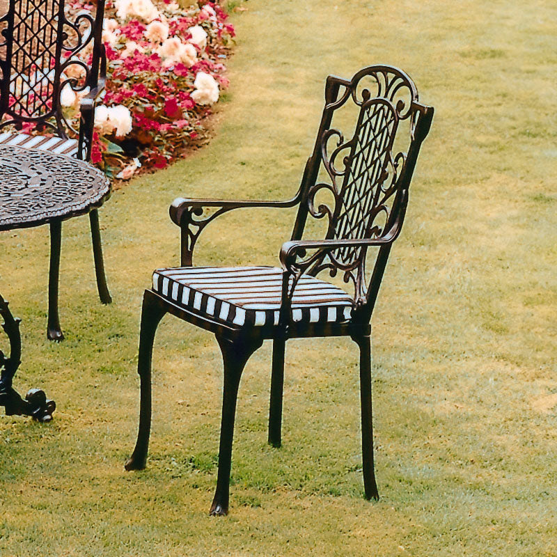 The Foalyard Jardine Leisure Aluminium Victorian Carver Chair Garden Black