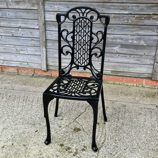 The Foalyard Jardine Leisure Aluminium Victorian Diner Chair Garden Black.