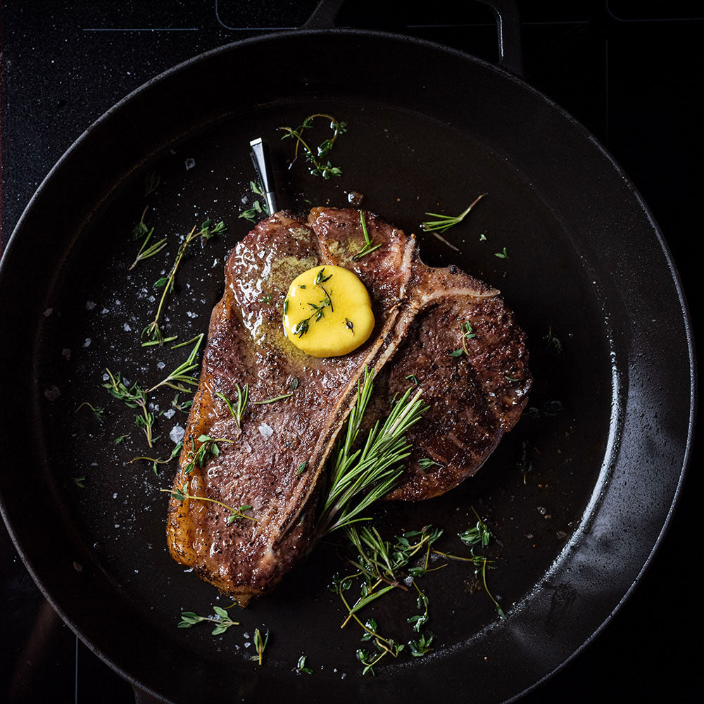 TheFoalyard MEATER Plus Wireless Smart Meat Thermometer - cooking pan steak temperature