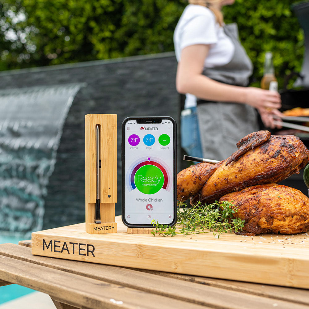 TheFoalyard MEATER Plus Wireless Smart Meat Thermometer - whole chicken grill cooking temperature