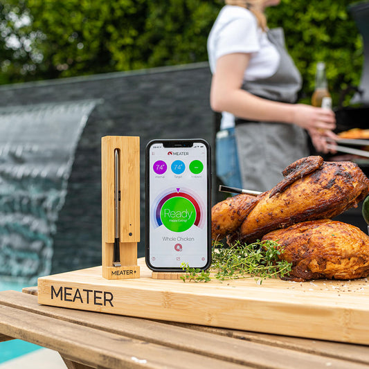 TheFoalyard MEATER Plus Wireless Smart Meat Thermometer - whole chicken grill cooking temperature