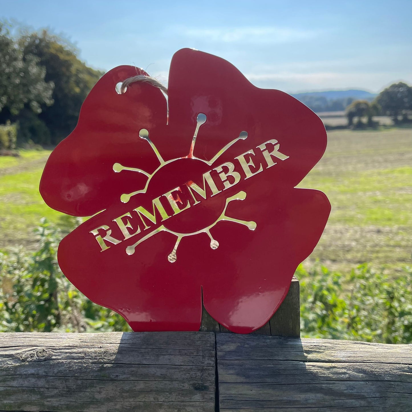 TheFoalyard PoppyForge Hanging Poppy Remember Red Gift Remembrance Day