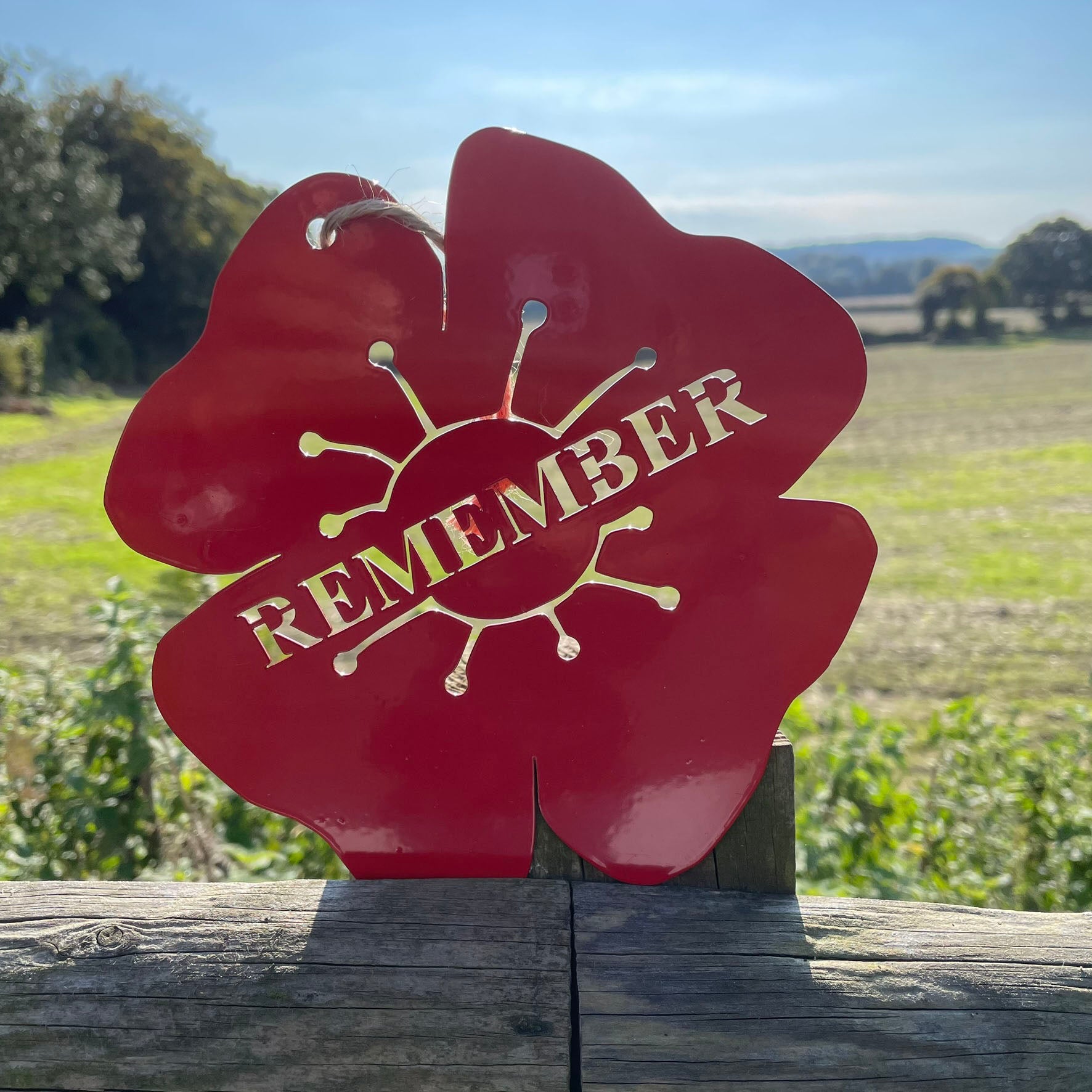 TheFoalyard PoppyForge Hanging Poppy Remember Red Gift Remembrance Day