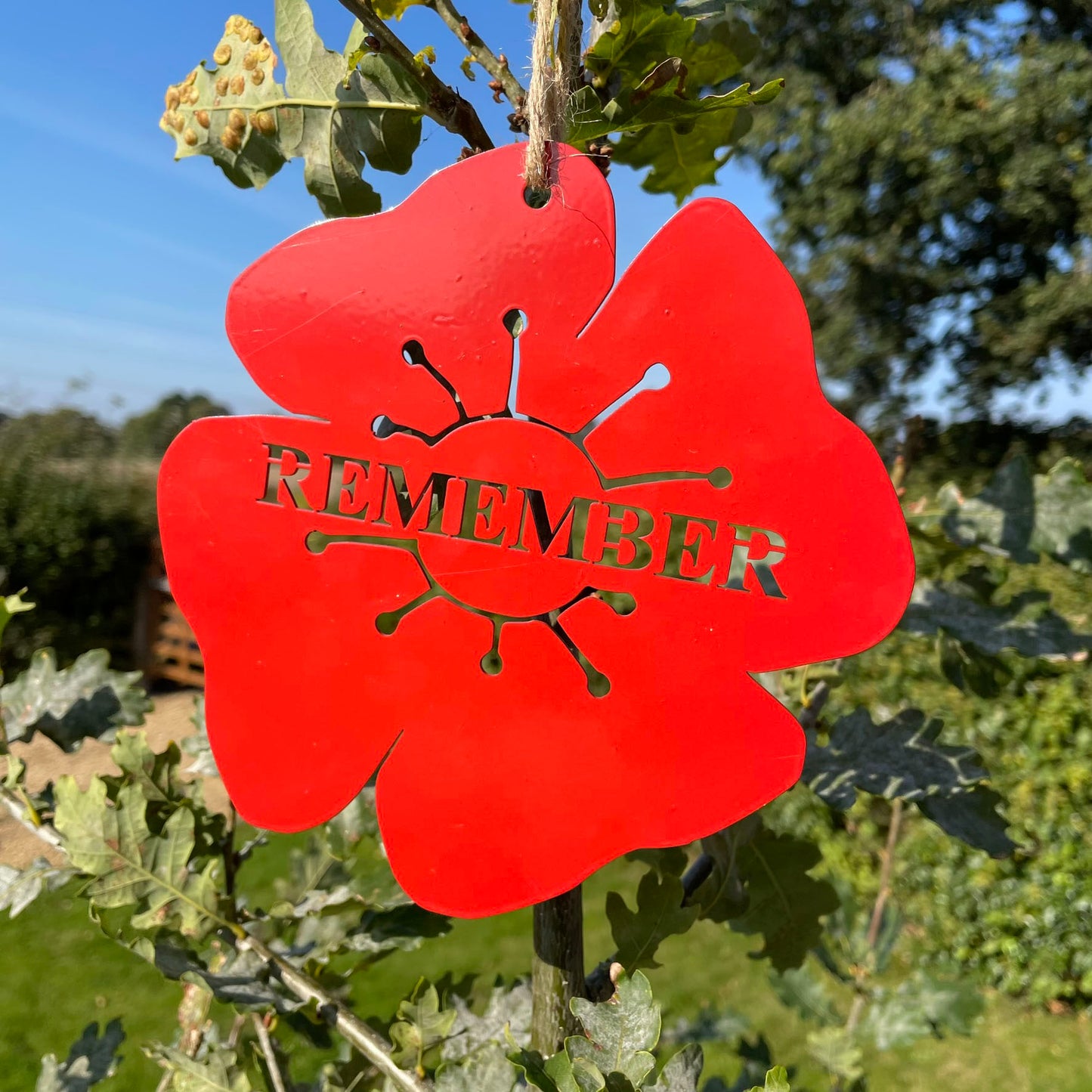 TheFoalyard PoppyForge Hanging Poppy Remember Red Remembrance Day Gift