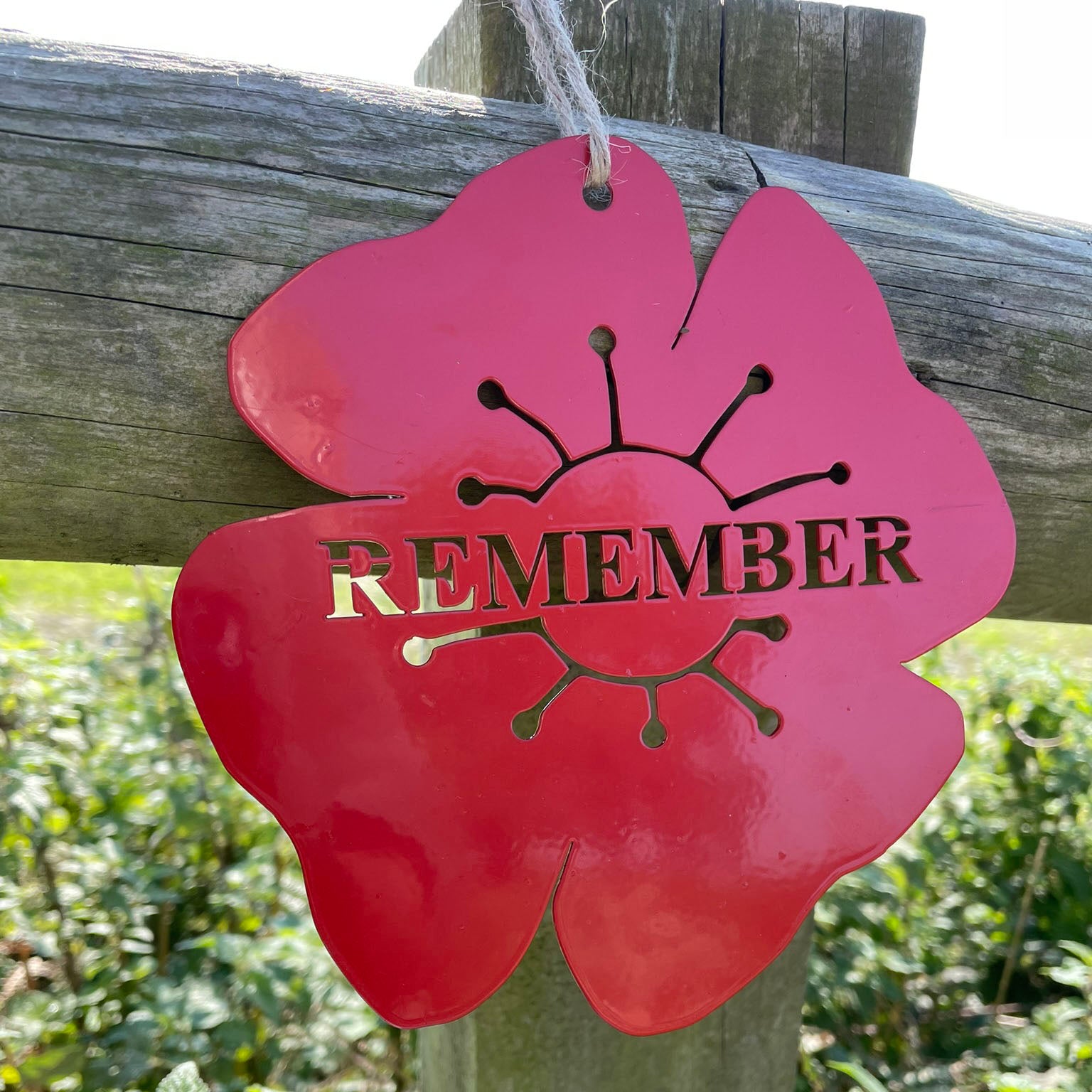 TheFoalyard PoppyForge Hanging Poppy Remember Remembrance Day Red Gift