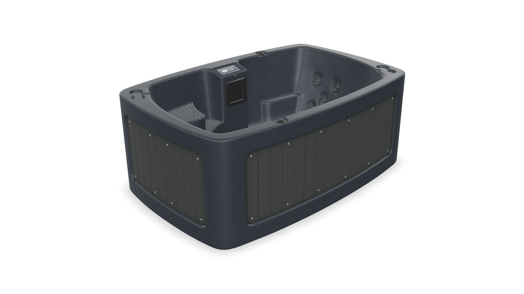 TheFoalyard RotoSpa DuoSpa S240 hot tub Granite Grey with Dark Grey panels