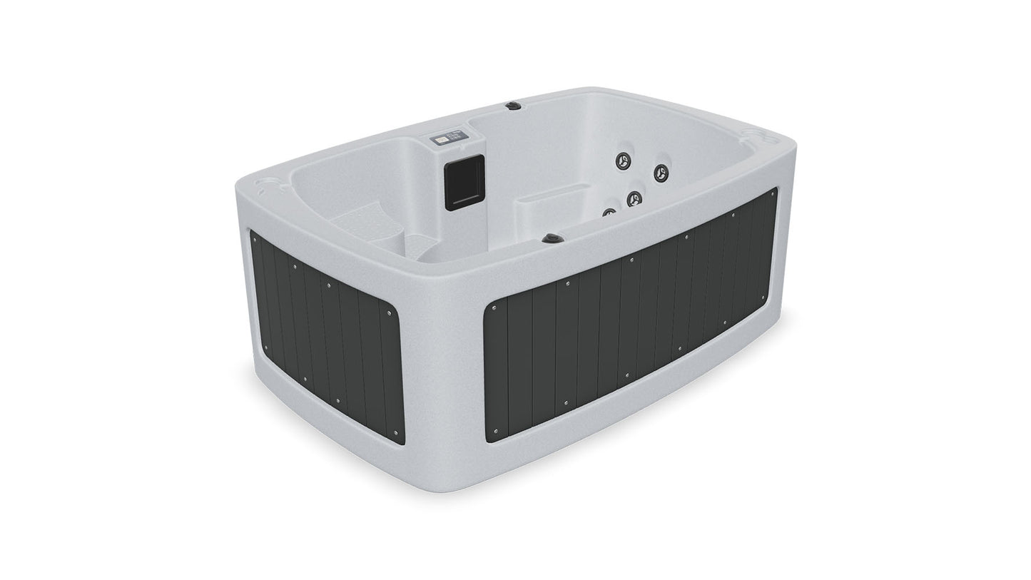TheFoalyard RotoSpa DuoSpa S240 hot tub Light Grey with Grey panels