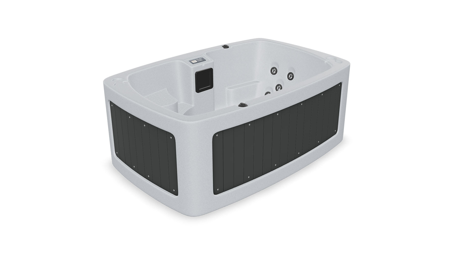 TheFoalyard RotoSpa DuoSpa S240 hot tub Light Grey with Grey panels
