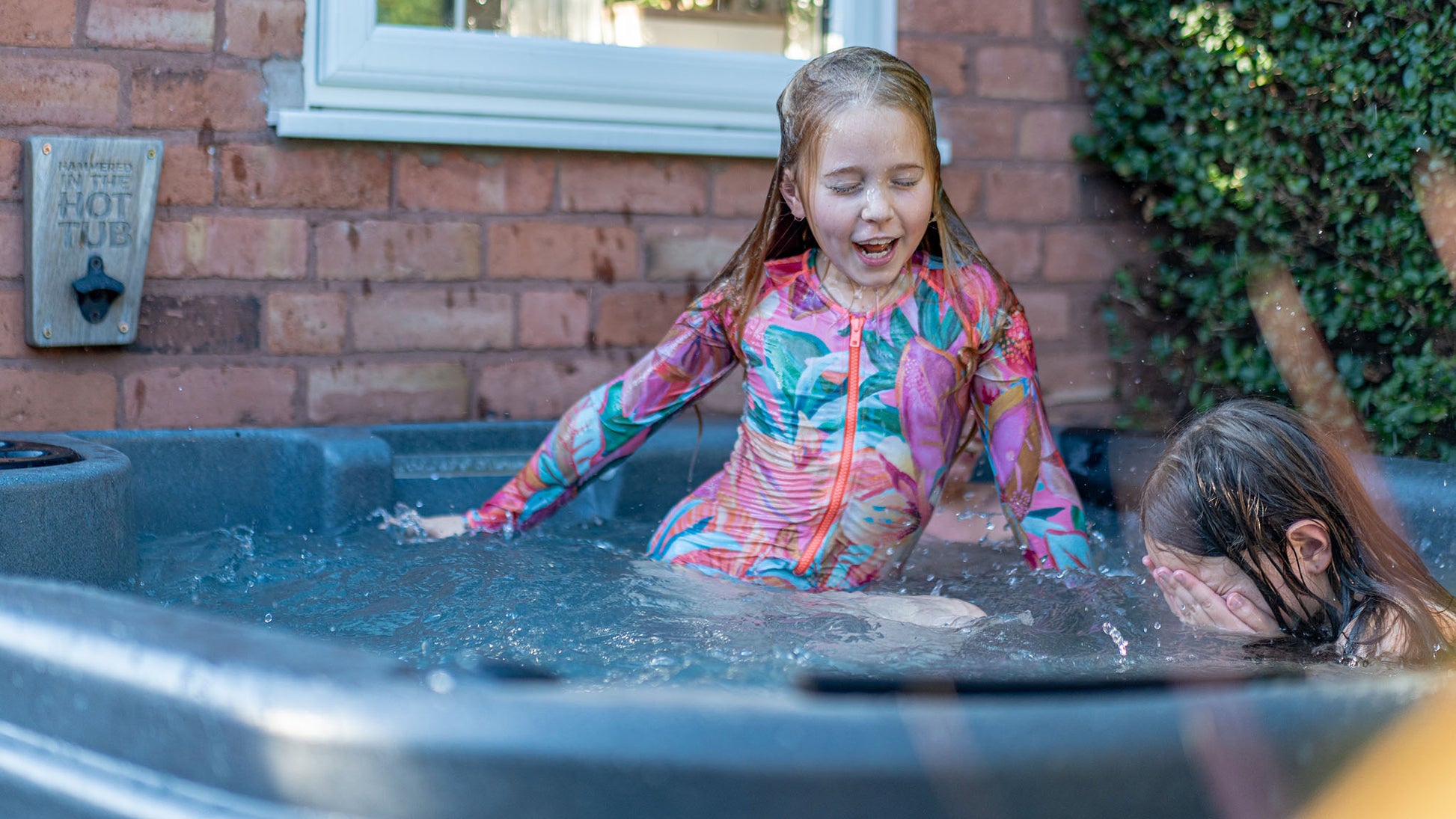 TheFoalyard RotoSpa DuraSpa S380 hot tub Granite Grey with Dark Grey panels 5 6 persons - children fun