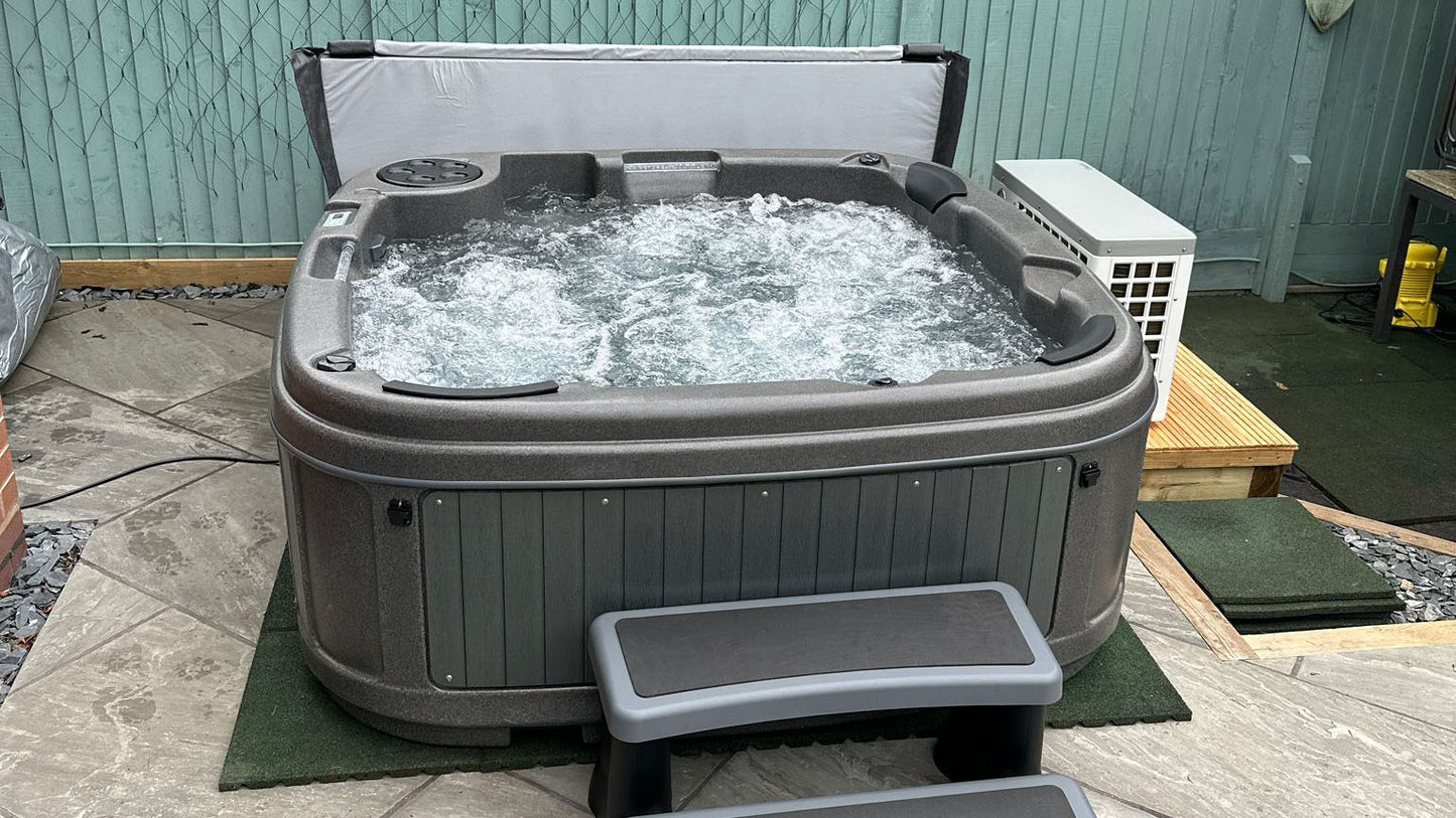 TheFoalyard RotoSpa DuraSpa S380 hot tub Granite Grey with Dark Grey panels 5 6 persons air source heat pump