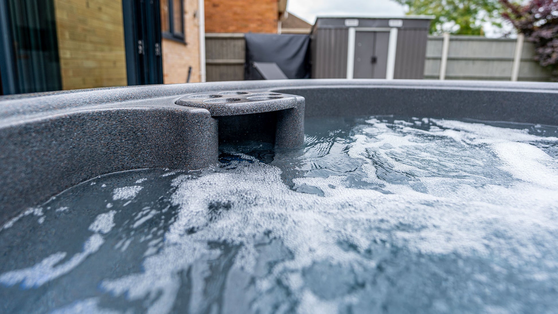 TheFoalyard RotoSpa OrbisSpa hot tub Granite Grey with Dark Grey panels British Made - home back garden premium bubbling jacuzzi relax