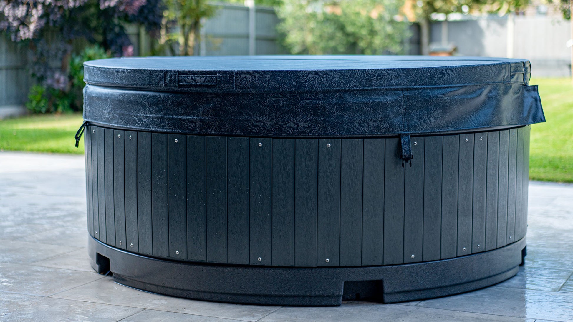 TheFoalyard RotoSpa OrbisSpa hot tub Granite Grey with Dark Grey panels British Made - luxury jacuzzi cover